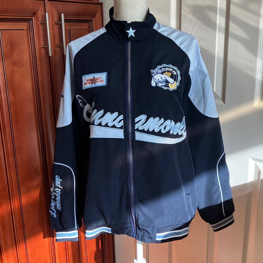 Cinnamoroll Sanrio racer unisex blue Jacket Size:L